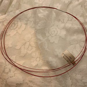 Red Multi strand wire Necklace NWT